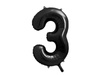 Balon foliowy Cyfra 3 czarny 86 cm