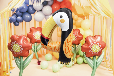Balon foliowy Kwiatek czerwony 53 x 96 cm