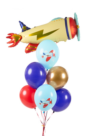 Balony lateksowe Samolot mix 30 cm 6 szt.