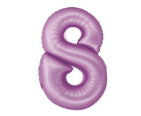 Balon foliowy Smart Cyfra 8 matowy lawendowy 76 cm