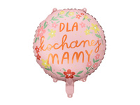 Balon foliowy Dla kochanej mamy 45 cm
