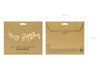 Baner Happy Birthday złoty 16,5 x 62 cm