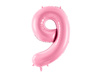 Balon foliowy Cyfra 9 różowy 86 cm