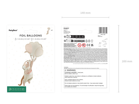 Balon foliowy Myszka z balonami 44 x 104 cm