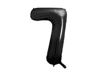 Balon foliowy Cyfra 7 czarny 86 cm