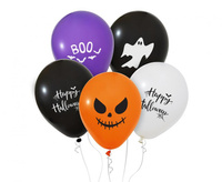 Balony lateksowe Happy Halloween 30 cm 5 szt.