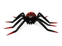 Balon foliowy stojący Pająk Halloween XXL czarno-czerwony 275 x 152 cm