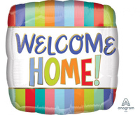 Balon foliowy 18" kwadrat Welcome home stripes