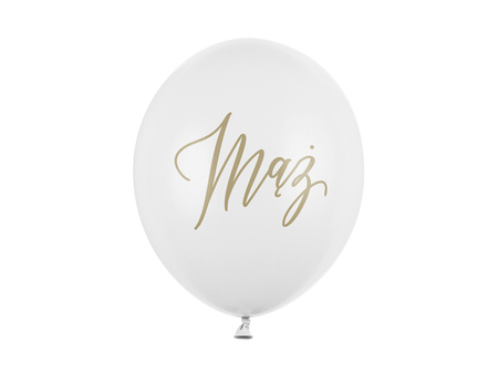 Balony 30cm, Mąż, Pastel Pure White (1 op. / )