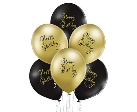 Balony lateksowe Happy Birthday 6 szt.