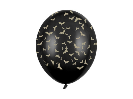 Balony 30 cm, Nietoperze, Pastel Black (1 op. / 6 szt.)