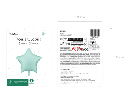 Balon foliowy Gwiazdka zieleń 48 cm