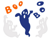 Naklejki żelowe Duszki Boo Halloween 20 x 20 cm