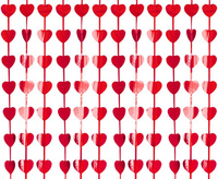 Kurtyna Serca czerwona 100 x 200 cm Godan