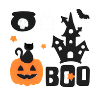 Naklejki żelowe na szybę Boo Halloween 20,5 x 20 cm