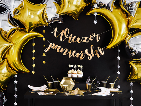 Baner Wieczór panieński złoty 150 x 21,5 cm