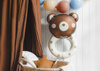 Balon foliowy Baby Shower Grzechotka miś brązowy 61 x 88 cm