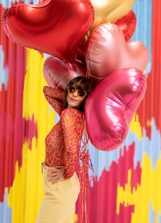 Balon foliowy Walentynki Serce czerwony 65 x 75 cm