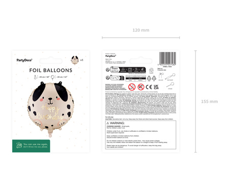 Balon foliowy pastylka Happy Birthday 35 x 35 cm