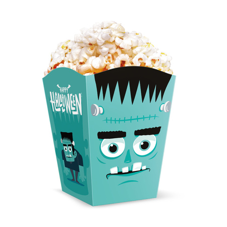 Pudełko na popcorn Halloween Monsters 10x7,5cm 6szt.