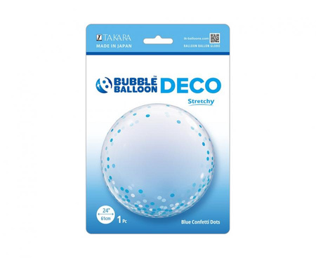 Balon Takara DECO Blue Confetti Dots, 24"