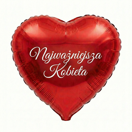 Balon personalizowany Serce czerwone 45 cm wysyłka