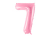 Balon foliowy Cyfra 7 różowy 86 cm