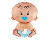 Balon foliowy Baby Shower Bobas Chłopiec niebieski 60 cm