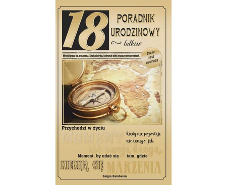 #ZK Kartka okolicznościowa 18 Urodziny, Kompas, 13x20,5 cm