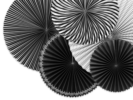 Rozety dekoracyjne Black & White 5 szt.