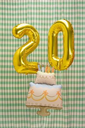 Balon foliowy Tort, 62x104 cm, mix
