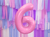 Balon foliowy Cyfra 6 różowy 86 cm