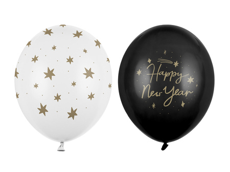 Balony 30 cm, Happy New Year, mix 