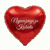 Balon personalizowany Serce czerwone 45 cm wysyłka