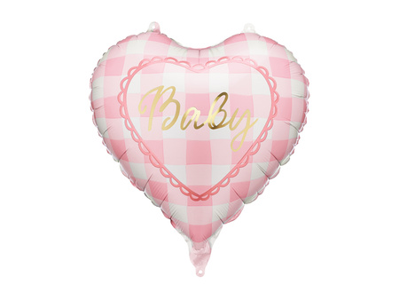 Balon foliowy Serce Baby jasnoróżowy 35 cm