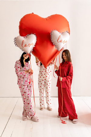 Balon foliowy Walentynki Serce Love różowy 91 x 85 cm