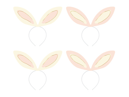 Opaski Uszy królika, 12.5x29 cm, mix (1 op. / 4 szt.)