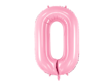 Balon foliowy Cyfra 0 różowy 86 cm