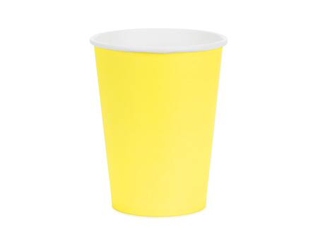 Kubeczki papierowe żółte 250 ml 6 szt.