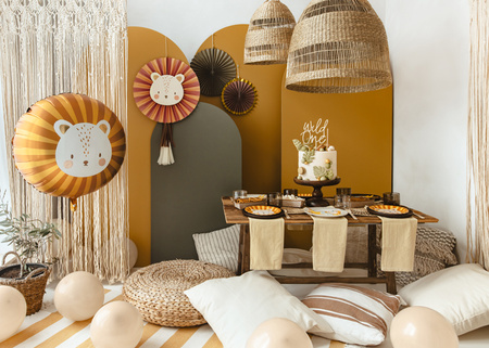Balon foliowy Lew, 70x67 cm, mix