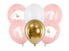 Balony 30 cm, Roczek, Baby pink (1 op. / 6 szt.)