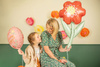 Balon foliowy Kwiatek czerwony 53 x 96 cm
