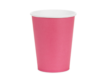 Kubeczki papierowe ciemny różowe 250 ml 6 szt.
