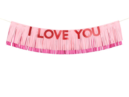 Baner I Love You, 150x30 cm, mix