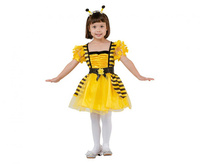 Zestaw dla dzieci Pszczółka (sukienka, opaska, pasek), rozm. 92/104 cm