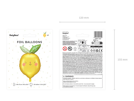 Balon foliowy Cytrynka 50 x 75 cm