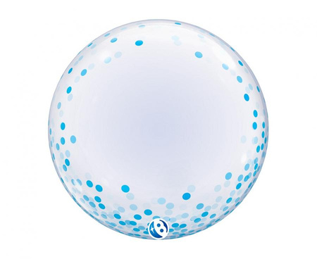 Balon Takara DECO Blue Confetti Dots, 24"