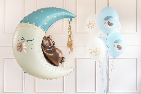 Balony lateksowe Baby Shower Baby boy niebieskie 30 cm 6 szt.