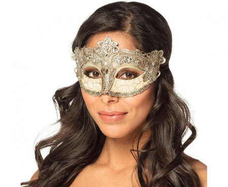 Maska Wenecka Barocco, złota