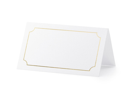 Wizytówki na stół Ramka złote 9,5 x 5,5 cm 10 szt.